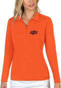 Oklahoma State Cowboys Womens Antigua Tribute Polo Shirt - Orange