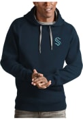 Seattle Kraken Antigua Victory Hooded Sweatshirt - Navy Blue