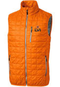 Cincinnati Bengals Cutter and Buck Super Bowl LVI Bound Rainier Eco Insulated Full Zip Puffer Vest - Orange