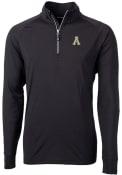 Appalachian State Mountaineers Cutter and Buck Adapt Eco Knit Recycled 1/4 Zip Pullover - Black