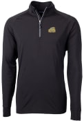 George Mason University Cutter and Buck Adapt Eco Knit Recycled 1/4 Zip Pullover - Black