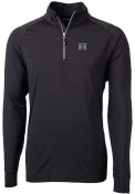 Hawaii Warriors Cutter and Buck Adapt Eco Knit Recycled 1/4 Zip Pullover - Black
