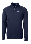 North Carolina Tar Heels Cutter and Buck Adapt Eco Knit Recycled 1/4 Zip Pullover - Navy Blue