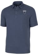 Howard Bison Cutter and Buck Advantage Tri-Blend Jersey Polos Shirt - Navy Blue