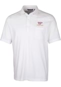 Virginia Tech Hokies Cutter and Buck Advantage Tri-Blend Jersey Polos Shirt - White