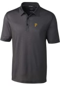 Pittsburgh Pirates Cutter and Buck Pike Mini Pennant Polos Shirt - Black