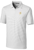Pittsburgh Pirates Cutter and Buck Forge Pencil Stripe Polos Shirt - White