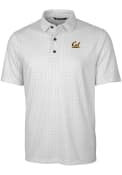 Cal Golden Bears Cutter and Buck Pike Double Dot Print Polos Shirt - Grey