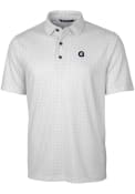 Georgetown Hoyas Cutter and Buck Pike Double Dot Print Polos Shirt - Grey