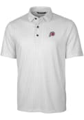 Utah Utes Cutter and Buck Pike Double Dot Print Polos Shirt - Grey