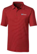 Pennsylvania Quakers Cutter and Buck Forge Pencil Stripe Polos Shirt - Red