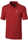 Cutter and Buck Mens Red Cincinnati Bearcats Forge Pencil Stripe Polos Shirt