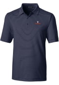 Illinois Fighting Illini Cutter and Buck Forge Pencil Stripe Polos Shirt - Navy Blue