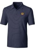 Cal Golden Bears Cutter and Buck Forge Pencil Stripe Polos Shirt - Navy Blue