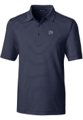 Jackson State Tigers Cutter and Buck Forge Pencil Stripe Polos Shirt - Navy Blue