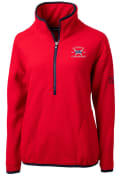 Ole Miss Rebels Womens Cutter and Buck 2022 College World Series Champions Cascade Eco Sherpa 1/4 Zip Pullover - Red