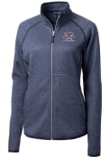 Ole Miss Rebels Womens Cutter and Buck 2022 College World Series Champions Mainsail Full Zip Jacket - Navy Blue