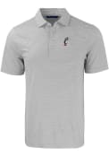 Cutter and Buck Grey Cincinnati Bearcats Forge Double Stripe Polo