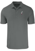 Cutter and Buck Mens Grey Cincinnati Bearcats Forge Polo Shirt