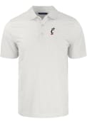 Cutter and Buck Mens White Cincinnati Bearcats Pike Symmetry Polo Shirt