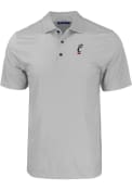 Cutter and Buck Mens Grey Cincinnati Bearcats Pike Eco Geo Print Polo Shirt