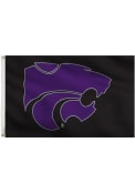K-State Wildcats 3x5 Black Grommet Purple Silk Screen Grommet Flag