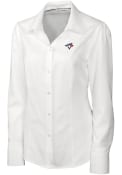 Toronto Blue Jays Womens Cutter and Buck Epic Easy Care Nailshead Dress Shirt - White