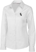 Chicago White Sox Womens Cutter and Buck Epic Easy Care Fine Twill Dress Shirt - White