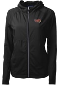Illinois State Redbirds Womens Cutter and Buck Adapt Eco Full Zip Jacket - Black
