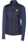Marquette Golden Eagles Womens Cutter and Buck Stealth Hybrid Quilted Light Weight Jacket - Navy Blue