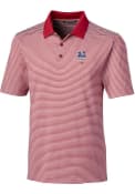 New York Mets Cutter and Buck Forge Tonal Stripe Polos Shirt - Red