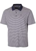 Pittsburgh Pirates Cutter and Buck Forge Tonal Stripe Polos Shirt - Navy Blue