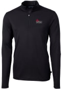 Central Missouri Mules Cutter and Buck Virtue Eco Pique 1/4 Zip Pullover - Black
