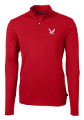 Eastern Washington Eagles Cutter and Buck Virtue Eco Pique 1/4 Zip Pullover - Red