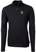 Marshall Thundering Herd Cutter and Buck Virtue Eco Pique 1/4 Zip Pullover - Black