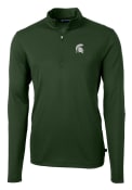 Michigan State Spartans Cutter and Buck Virtue Eco Pique 1/4 Zip Pullover - Green