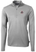 Ohio State Buckeyes Cutter and Buck Virtue Eco Pique 1/4 Zip Pullover - Grey