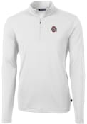 Ohio State Buckeyes Cutter and Buck Virtue Eco Pique 1/4 Zip Pullover - White