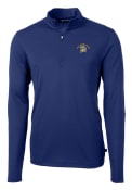 San Jose State Spartans Cutter and Buck Virtue Eco Pique 1/4 Zip Pullover - Blue