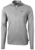 Texas Longhorns Cutter and Buck Virtue Eco Pique 1/4 Zip Pullover - Grey