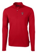 Texas Tech Red Raiders Cutter and Buck Virtue Eco Pique 1/4 Zip Pullover - Red