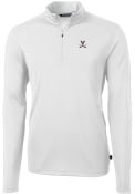 Virginia Cavaliers Cutter and Buck Virtue Eco Pique 1/4 Zip Pullover - White