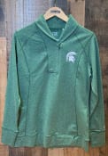 Michigan State Spartans Womens Cutter and Buck Shorline 1/4 Zip Pullover - Green