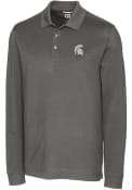 Michigan State Spartans Cutter and Buck Advantage Pique Polo Shirt - Grey