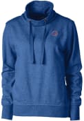 Boise State Broncos Womens Cutter and Buck Saturday Mock Pullover - Blue