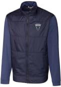 Howard Bison Cutter and Buck Stealth Hybrid Quilted Full Zip Jacket - Navy Blue