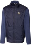 Marquette Golden Eagles Cutter and Buck Stealth Hybrid Quilted Full Zip Jacket - Navy Blue