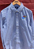 Kansas Jayhawks Cutter and Buck Gilman Dress Shirt - Blue