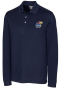 Kansas Jayhawks Cutter and Buck Advantage Polo Shirt - Navy Blue