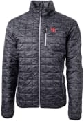 Houston Cougars Mens Cutter and Buck Rainier PrimaLoft Printed Puffer Filled Jacket - Black
